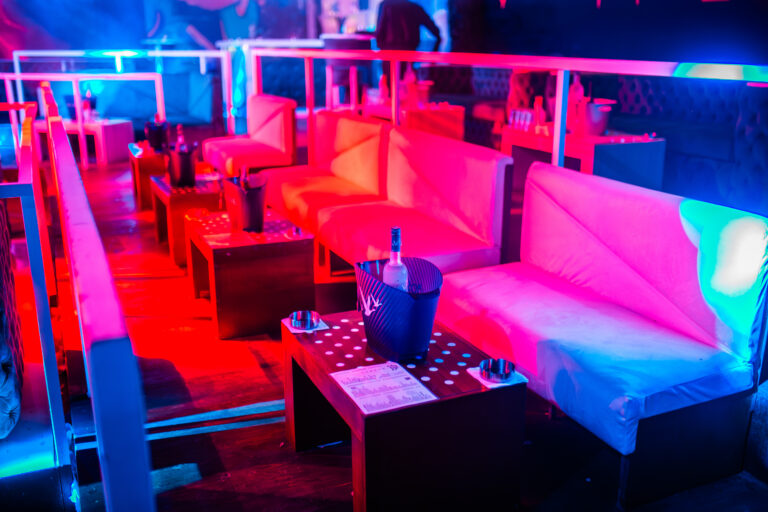 Lounge table at Freestyler Winter Stage